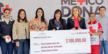 colecta Cruz Roja en Tampico
