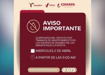 corte de agua en Ciudad Victoria en abril