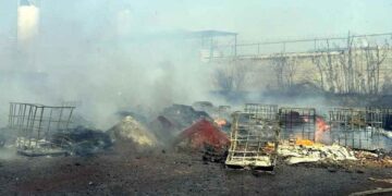 incendio baldío Santa Catarina