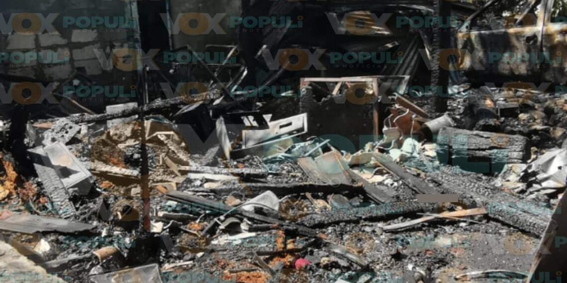 incendio en vivienda en la colonia morelos