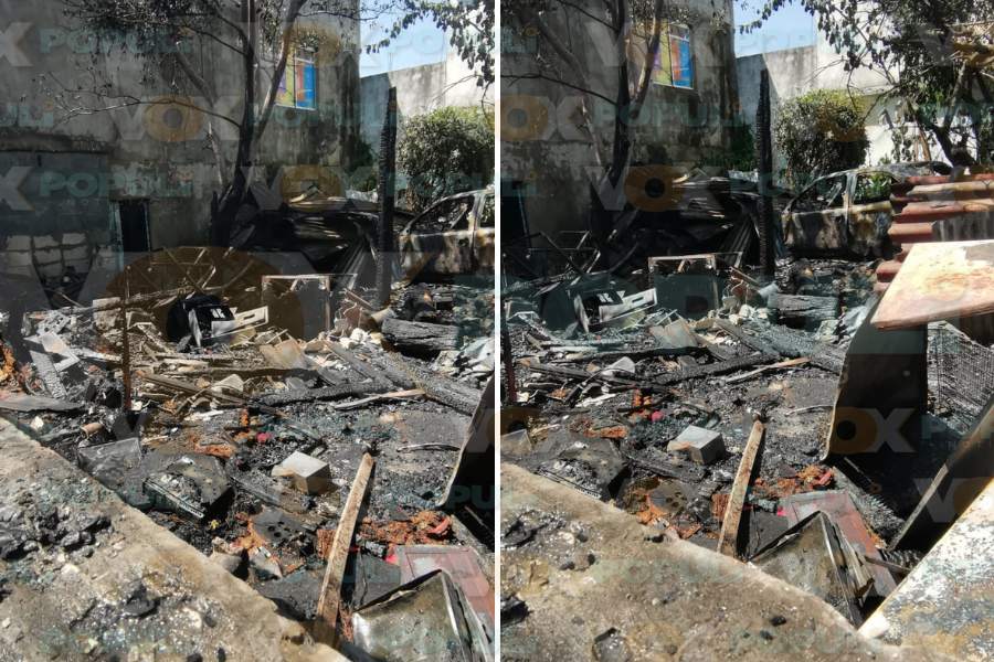 incendio en vivienda en la colonia morelos