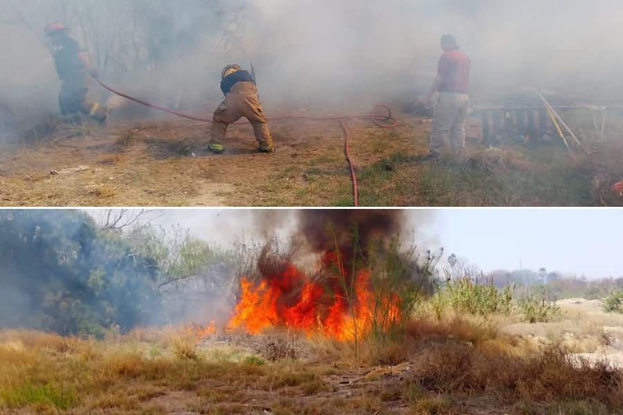 incendios en zacatales en Nuevo Laredo