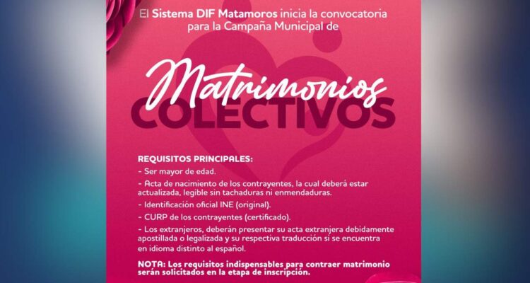 Matrimonios Colectivos en Matamoros