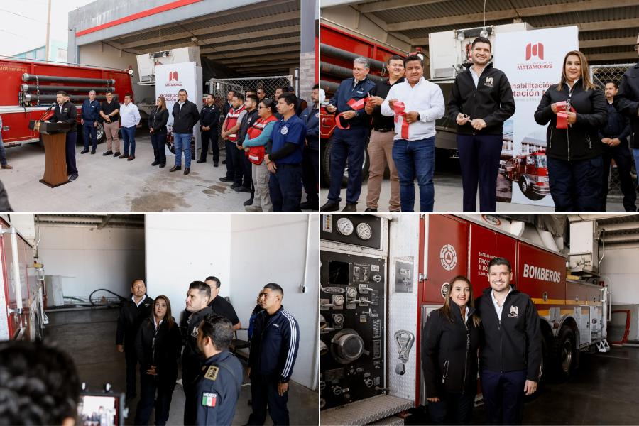 reapertura de estación de bomberos en Matamoros