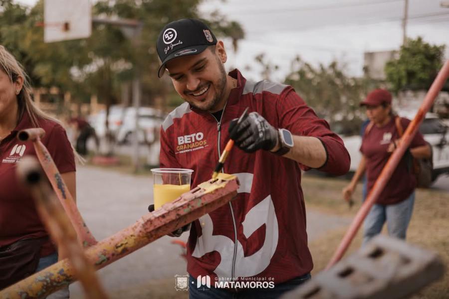 rehabilitación de espacios públicos en Matamoros
