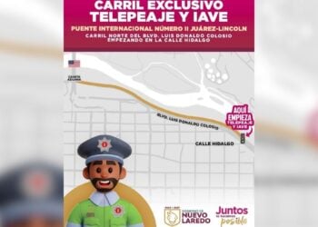 telepeaje en puentes internacionales Nuevo Laredo