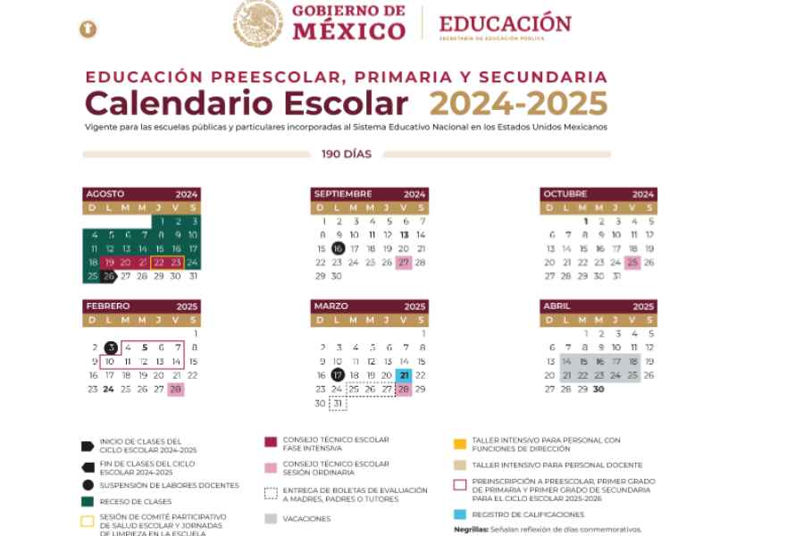 ¿Cuál es la semana con menos días de clases para los estudiantes en marzo?