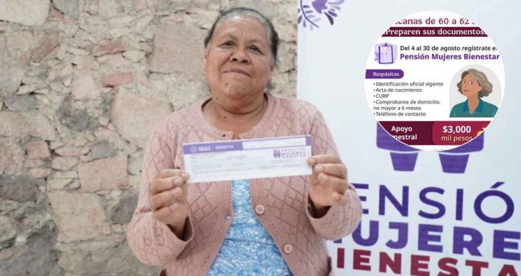 ¿Cuáles son los requisitos para inscribirse en la Pensión Mujeres Bienestar 2025 en agosto?