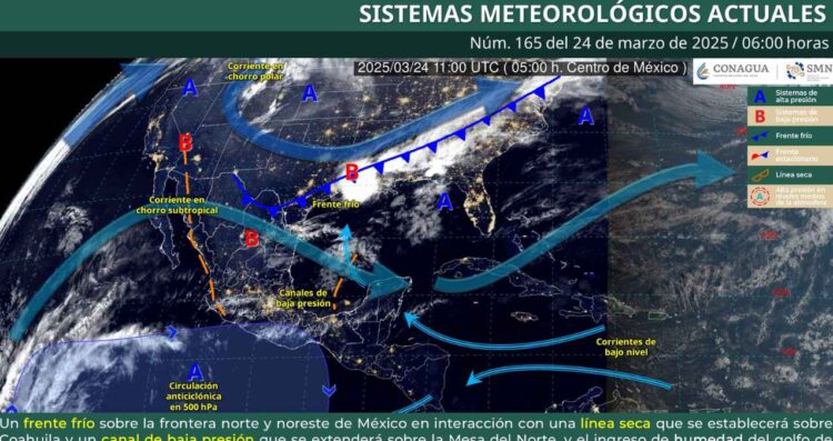 ¿En qué estados de México se prevén lluvias y vientos fuertes este lunes?