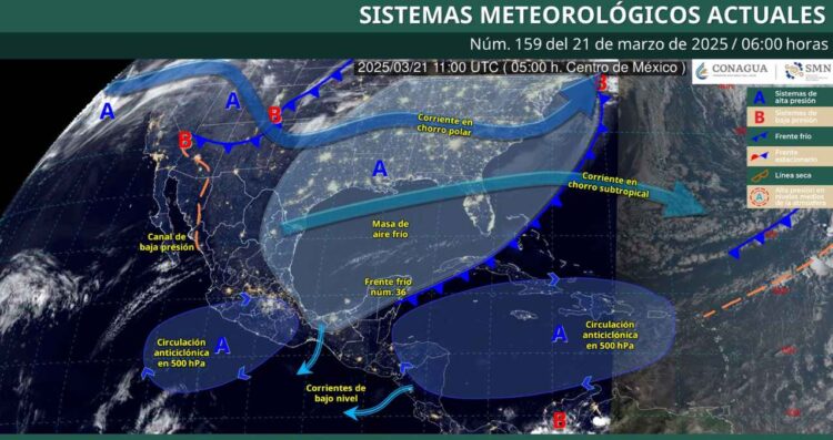 ¿En qué estados dejará fuertes lluvias el Frente Frío 36?