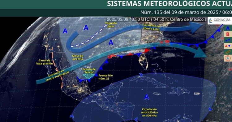 ¿En qué estados el frente frío 33 traerá lluvias intensas y rachas de viento