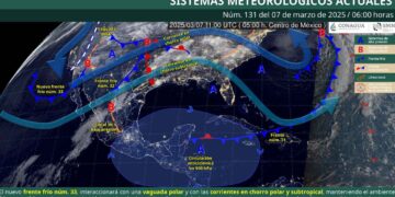¿En qué estados habrá lluvias y chubascos por el frente frío No. 33?