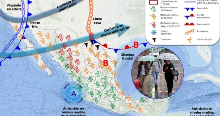 ¿Qué Estados de México tendrán registros de frío y lluvias este martes primero de abril?