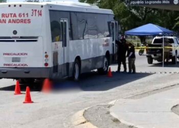 Abuelita muere al ser arrollada por un transporte público en Pesquería, Nuevo León