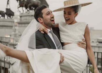 Alejandra Capetillo y Nader Shouery celebran su boda civil en Madrid
