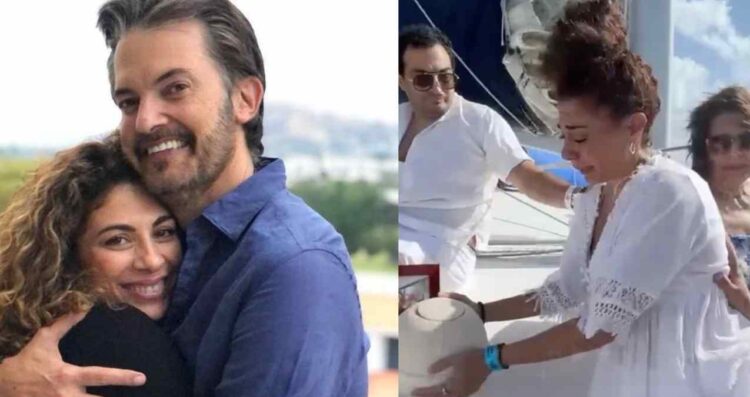 Anna Ferro lanza las cenizas de Fernando del Solar al mar y desata polémicas