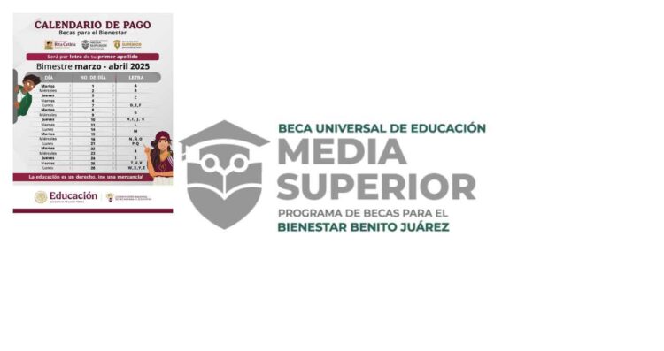 Anuncian el calendario de pagos de la Beca Benito Juárez 2025 para el bimestre marzo-abril
