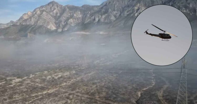 Autoridades reanudan labores para combatir el incendio forestal en La Candelaria de García, Nuevo León