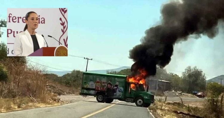 Bloqueos en Michoacán se dieron por conflicto entre dos grupos delictivos: Claudia Sheinbaum