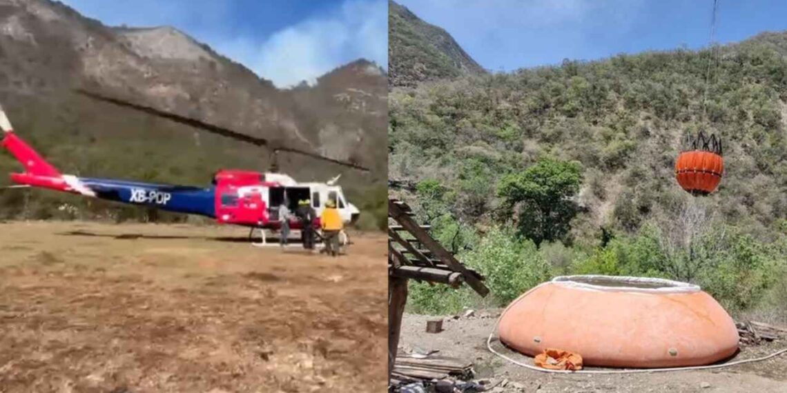 Brigadistas logran controlar el 70% del incendio forestal en Aramberri, Nuevo León