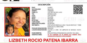 Buscan a Lizbeth Rocío Patena Ibarra y a su hija, quienes desaparecieron en Lampazos de Naranjo, Nuevo León