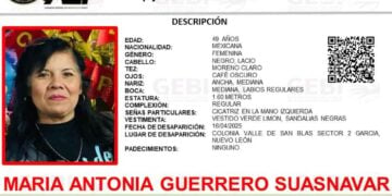Buscan a María Antonia Guerrero Suasnavar, quien desapareció en García, Nuevo León