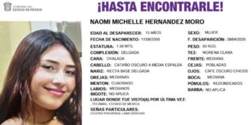 Buscan a Naomi Michelle, joven de 15 años desaparecida en Tecámac, Edomex