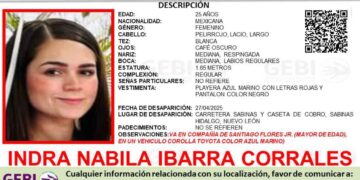 Buscan a joven, quien desapareció en Sabinas Hidalgo, Nuevo León; piden apoyo para localizarla