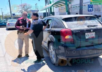 Choque por alcance provoca caos vial y daños materiales en El Mante, Tamaulipas