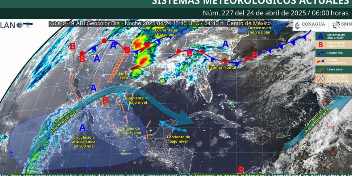Clima 24 de abril: ¿Cómo afectará la corriente en chorro subtropical en México?