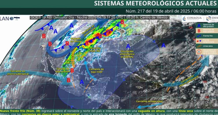 Clima sábado 19 de abril: ¿Dónde habrá lluvias e intervalos de chubascos con posible caída de granizo?