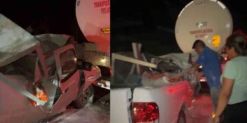 Conductor choca contra pipa estacionada rumbo al aeropuerto de Matamoros, Tamaulipas