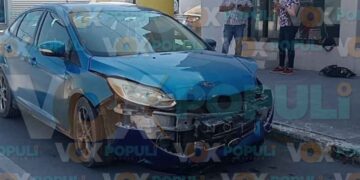 Conductor no respeta alto y provoca aparatoso accidente en Ciudad Victoria