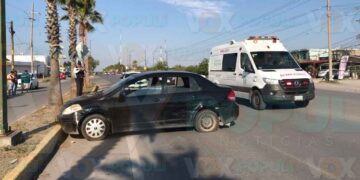 Conductora causa accidente en Ciudad Victoria tras maniobrar sin precaución