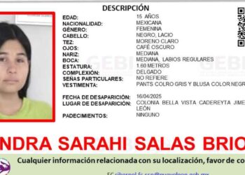 Desaparece jovencita en Cadereyta, Nuevo León; solicitan ayuda para encontrarla