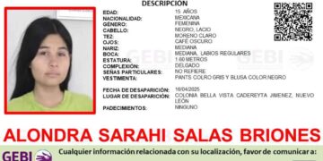 Desaparece jovencita en Cadereyta, Nuevo León; solicitan ayuda para encontrarla