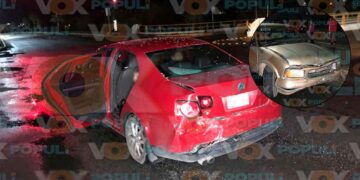 Descuidado joven conductor protagoniza choque por alcance en bulevar de Ciudad Victoria