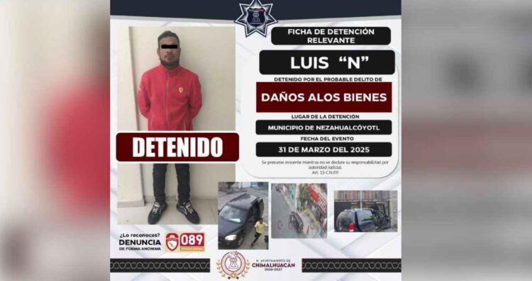 Detienen a Luis N tras intento de secuestro a estudiante en Chimalhuacán