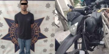 Detienen en Guadalupe, Nuevo León a hombre acusado de robar motocicleta tras persecución