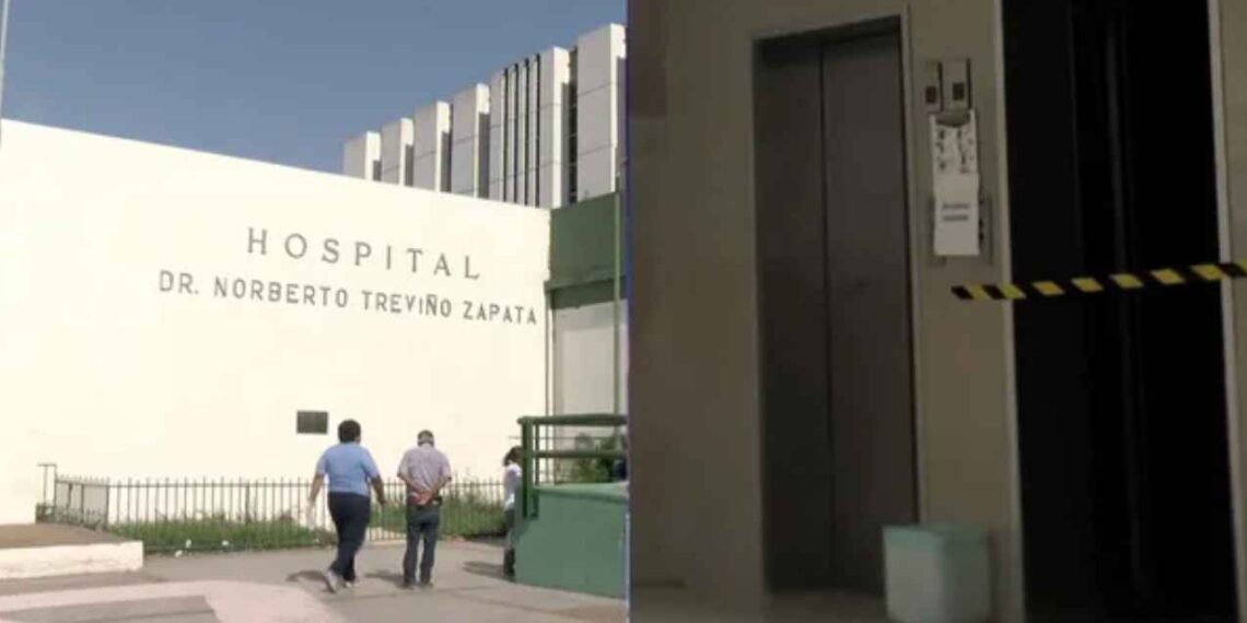 Elevador se desplomó en IMSS de Matamoros, Tamaulipas