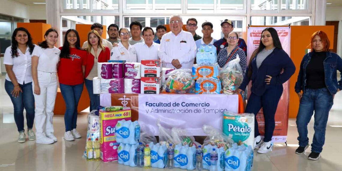 Envía la UAT víveres en apoyo a damnificados de Reynosa