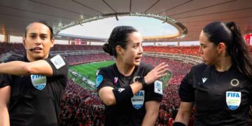 Ellas conforman el arbitraje femenil del partido Puebla vs Chivas