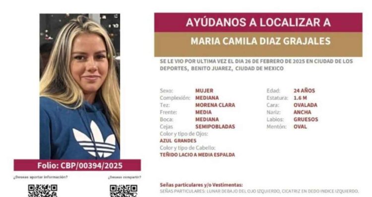 Familia busca a María Camila, joven colombiana desaparecida en Ciudad de México