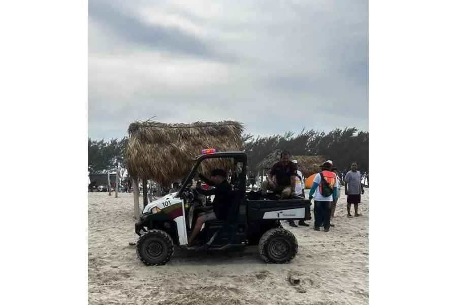 Guardia Estatal rescata a turista de ahogarse en La Pesca de Soto la Marina, Tamaulipas