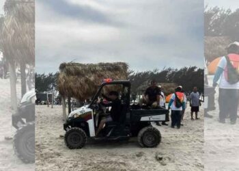 Guardia Estatal rescata a turista de ahogarse en La Pesca de Soto la Marina, Tamaulipas