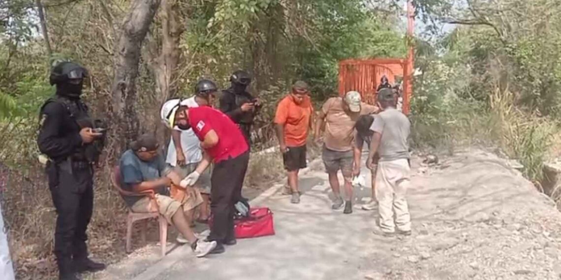 Hombres heridos accidente Mante