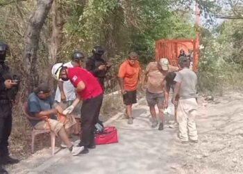 Hombres heridos accidente Mante