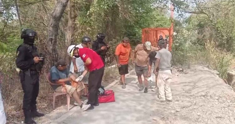 Hombres heridos accidente Mante
