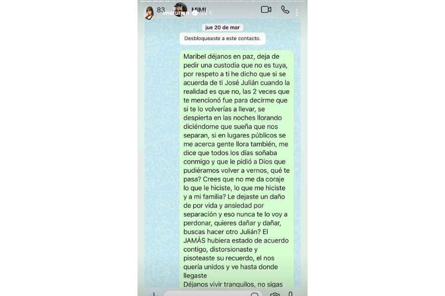 Imelda Tuñón revela el último mensaje que le envió a Maribel Guardia