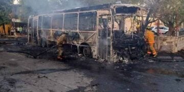 Incendio consume camión Guadalupe (1)